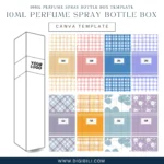 10ml PERFUME SPRAY BOTTLE BOX | CANVA TEMPLATE