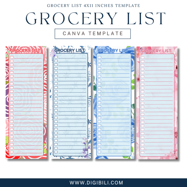 GROCERY LIST (4X11 Inches) TEMPLATE - Image 2