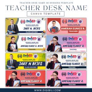 TEACHER DESK NAME 30 DESIGNS TEMPLATE