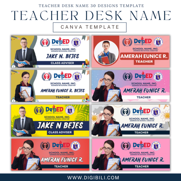 TEACHER DESK NAME 30 DESIGNS TEMPLATE