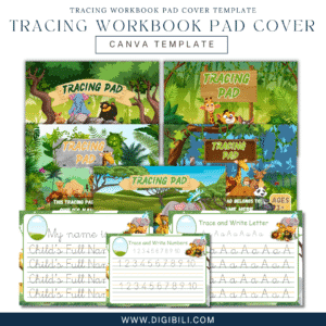 TRACING WORKBOOK PAD COVER TEMPLATE