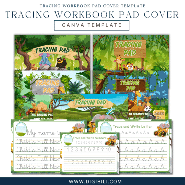 TRACING WORKBOOK PAD COVER TEMPLATE
