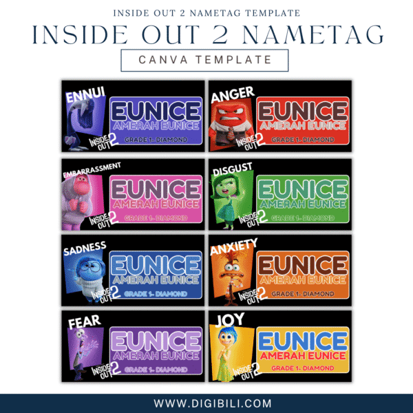 INSIDE OUT 2 NAMETAG TEMPLATE - Image 2