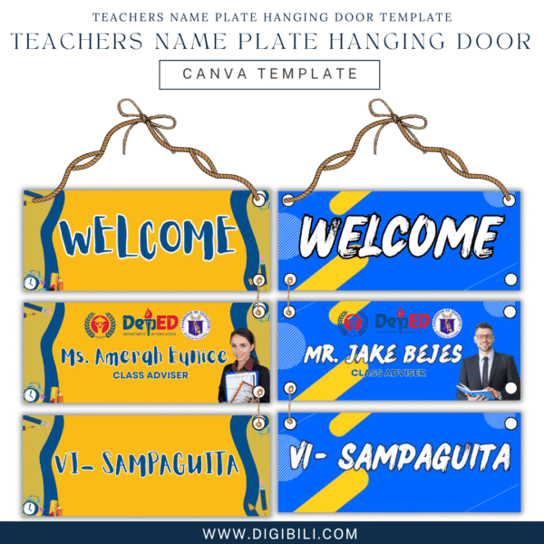 TEACHERS NAME PLATE HANGING DOOR TEMPLATE - Image 2