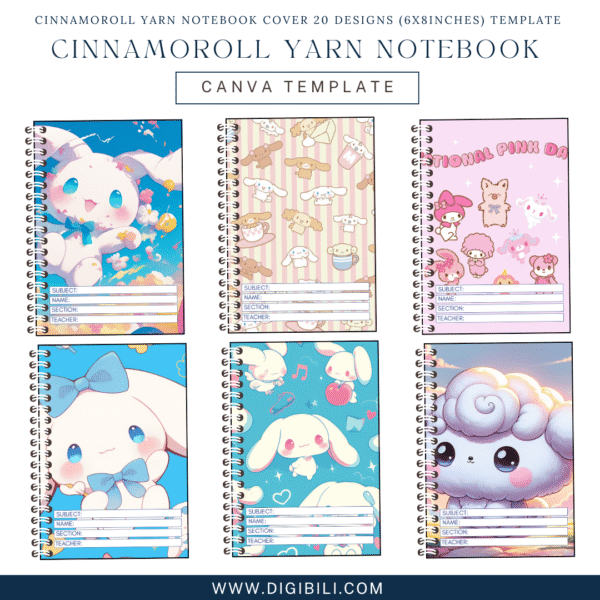CINNAMOROLL YARN NOTEBOOK COVER 20 DESIGNS (6X8INCHES) TEMPLATE - Image 3