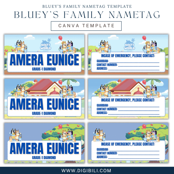 BLUEY’S FAMILY NAMETAG TEMPLATE - Image 2