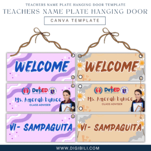 TEACHERS NAME PLATE HANGING DOOR TEMPLATE