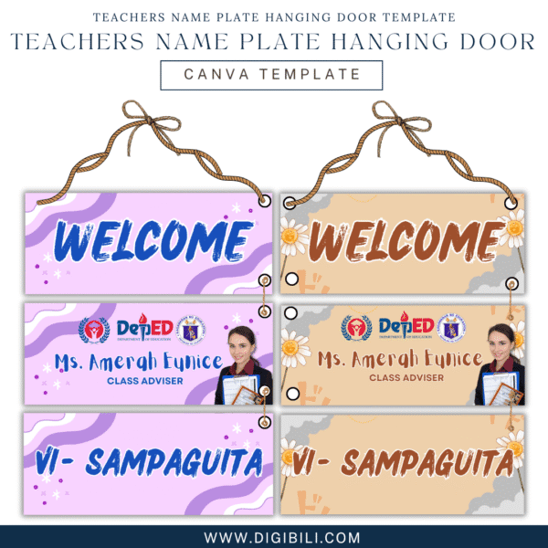 TEACHERS NAME PLATE HANGING DOOR TEMPLATE