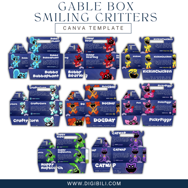 GABLE BOX SMILING CRITTERS TEMPLATE