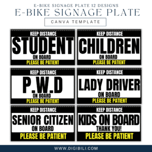 E-BIKE SIGNAGE PLATE TEMPLATE