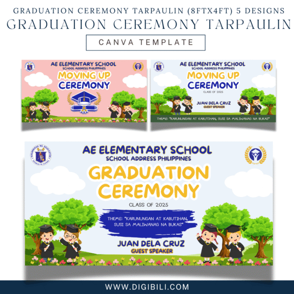 GRADUATION CEREMONY TARPAULIN (8ftX4ft) 5 DESIGNS TEMPLATE