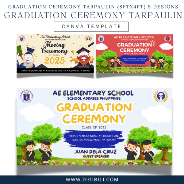 GRADUATION CEREMONY TARPAULIN (8ftX4ft) 5 DESIGNS TEMPLATE - Image 2