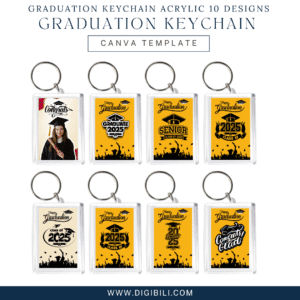 GRADUATION KEYCHAIN 10 DESIGNS TEMPLATE