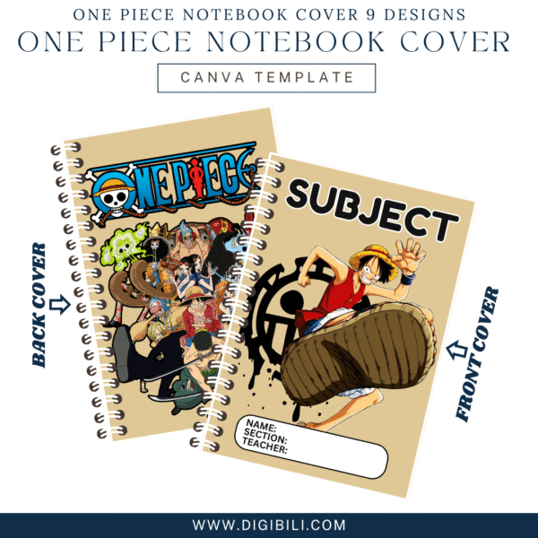 ONE PIECE NOTEBOOK COVER TEMPLATE