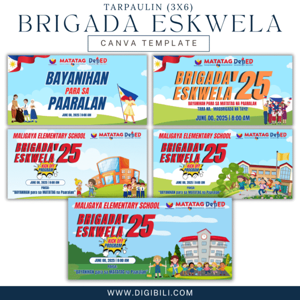 BRIGADA ESKWELA TARPAULIN (3x6) 5 DESIGNS TEMPLATE
