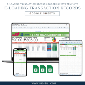 E-LOADING TRANSACTION RECORDS GOOGLE SHEETS TEMPLATE