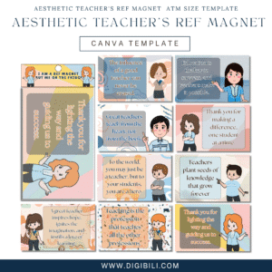 AESTHETIC TEACHER'S REF MAGNET ATM SIZE TEMPLATE