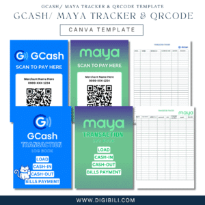 GCASH/ MAYA TRACKER & QRCODE TEMPLATE