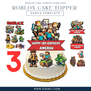 ROBLOX CAKE TOPPER TEMPLATES