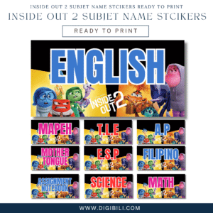 INSIDE OUT 2 SUBJET NAME STCIKERS READY TO PRINT