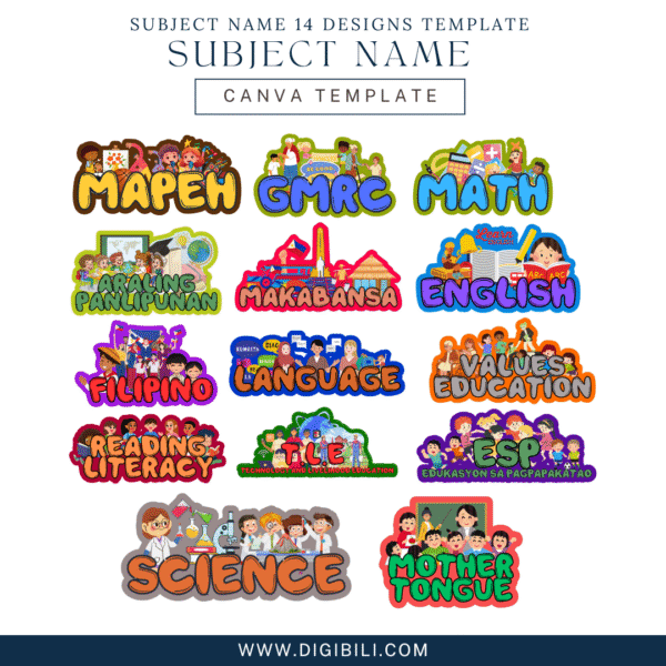 SUBJECT NAME 14 DESIGNS TEMPLATE