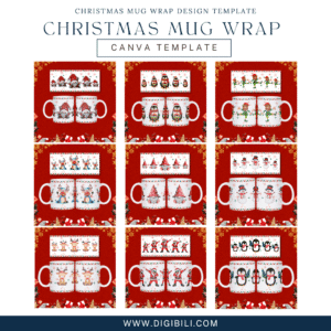 CHRISTMAS MUG WRAP DESIGN TEMPLATE