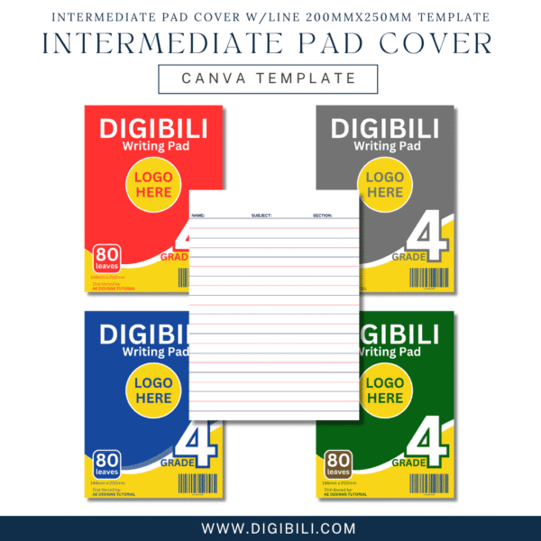 DIGIBILI INTERMEDIATE PAD COVER W/LINE 200mmx250mm TEMPLATE