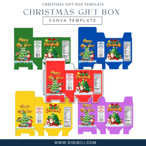 CHRISTMAS GIFT BOX TEMPLATE