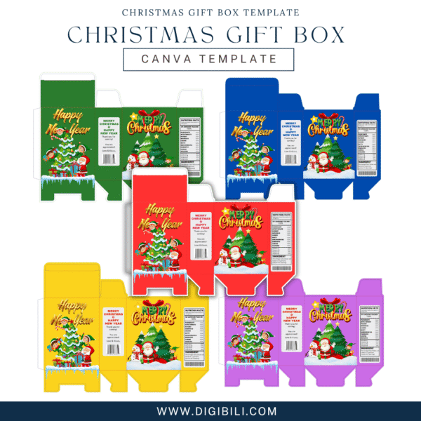 CHRISTMAS GIFT BOX TEMPLATE