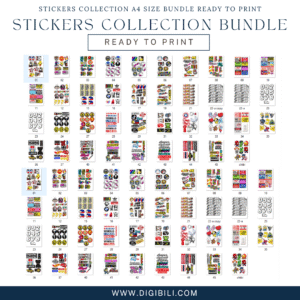 STICKERS COLLECTION A4 SIZE BUNDLE READY TO PRINT