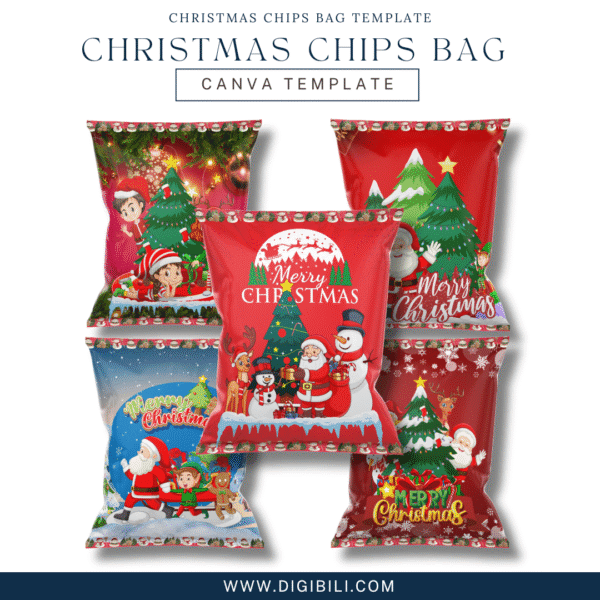 CHRISTMAS CHIPS BAG TEMPLATE