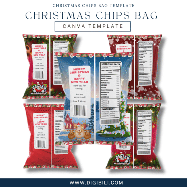 CHRISTMAS CHIPS BAG TEMPLATE - Image 2