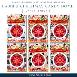 LABUBU CHRISTMAS CANDY DOME (3.5x5) TEMPLATE