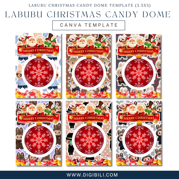 LABUBU CHRISTMAS CANDY DOME (3.5x5) TEMPLATE