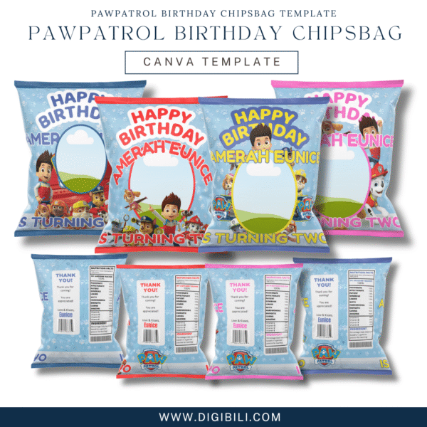 PAWPATROL BIRTHDAY CHIPSBAG TEMPLATE