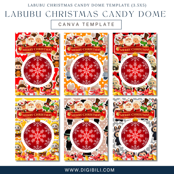 LABUBU CHRISTMAS CANDY DOME (3.5x5) TEMPLATE - Image 2