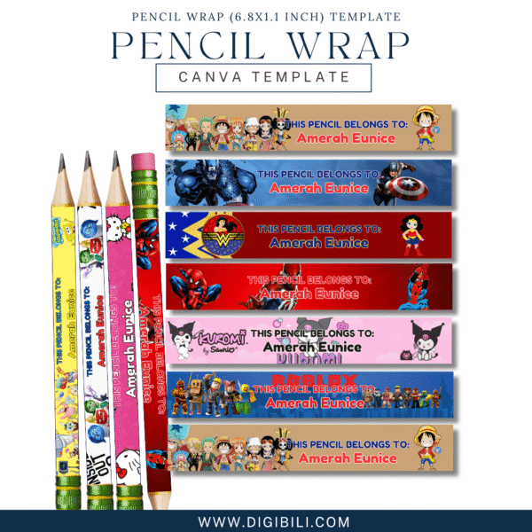 PENCIL WRAP (6.8X1.1 INCH) TEMPLATE