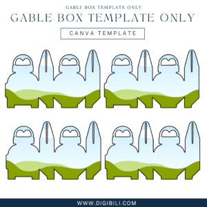 MINI GABLE BOX TEMPLATE ONLY