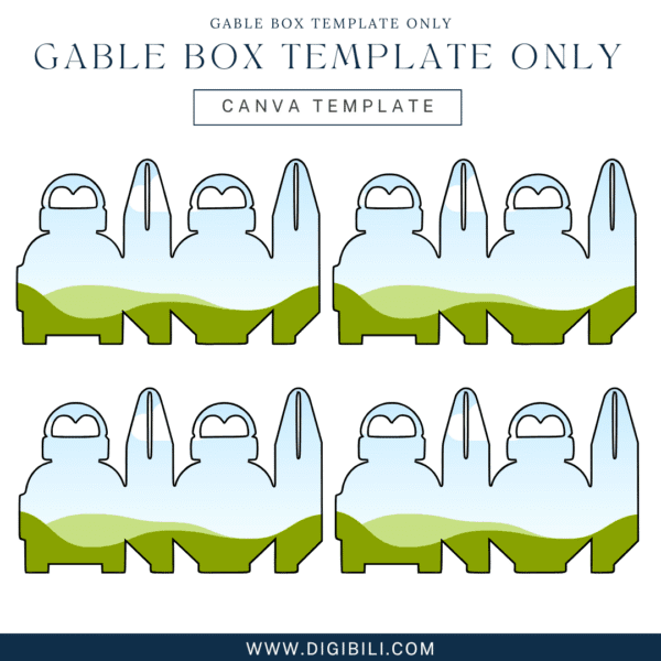 MINI GABLE BOX TEMPLATE ONLY