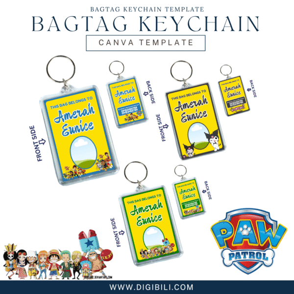 BAGTAG KEYCHAIN (43X68MM) TEMPLATE