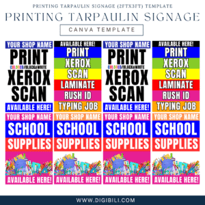 PRINTING TARPAULIN SIGNAGE (2FTx3FT) TEMPLATE