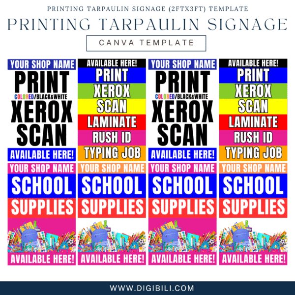 PRINTING TARPAULIN SIGNAGE (2FTx3FT) TEMPLATE
