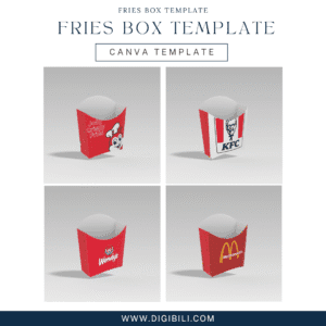 FRIES BOX TEMPLATE