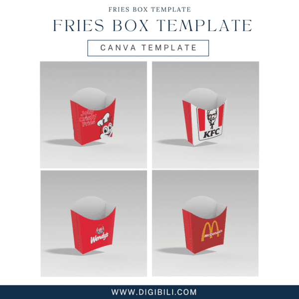 FRIES BOX TEMPLATE
