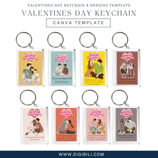 VALENTINES DAY KEYCHAIN 8 DESIGNS TEMPLATE