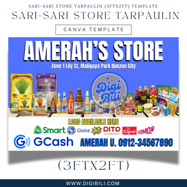 SARI-SARI STORE TARPAULIN (3ftx2ft) TEMPLATE - Image 4