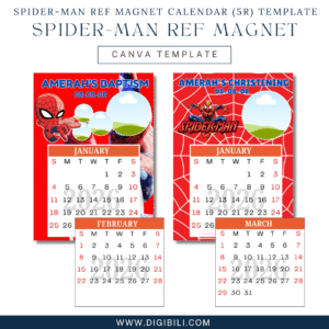 SPIDER-MAN REF MAGNET 2026 CALENDAR (5R) TEMPLATE