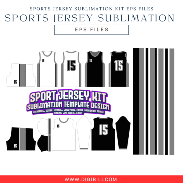 SPORTS JERSEY SUBLIMATION KIT 17 DESIGNS EPS FILES - Image 11