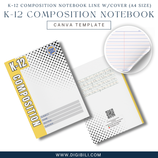 K-12 COMPOSITION NOTEBOOK LINE WITH 10-COLORED COVER (A4 SIZE) TEMPLATE - Image 10