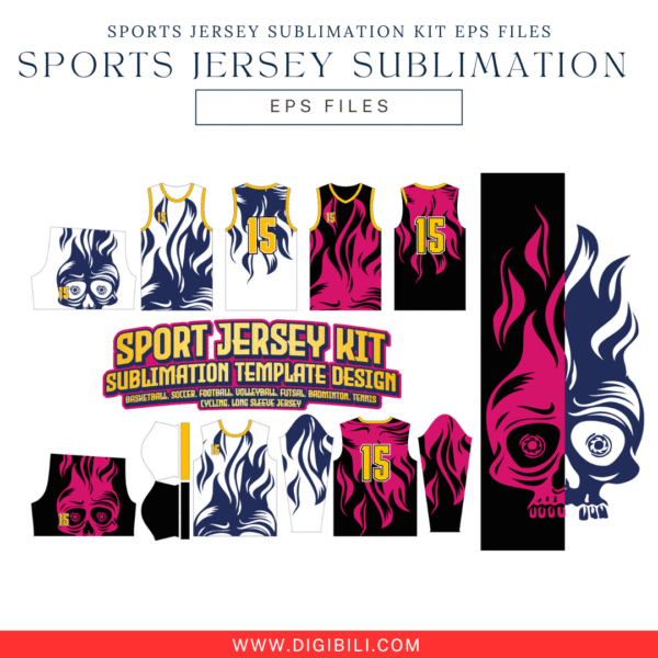 SPORTS JERSEY SUBLIMATION KIT 17 DESIGNS EPS FILES - Image 3